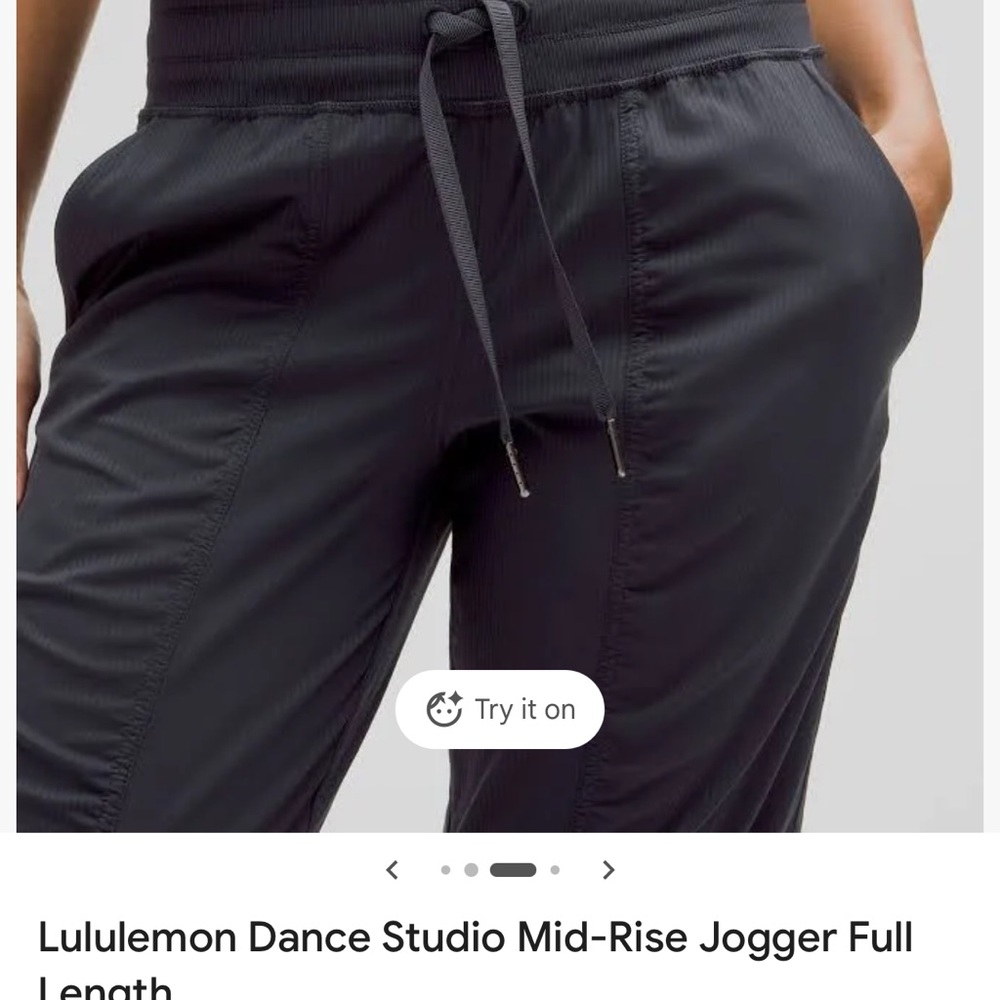 Lululemon Black Studio Dance Track Mid-Rise Jogger Pants